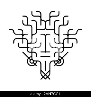 Unique logo which can help your business to grown up Stock Vector