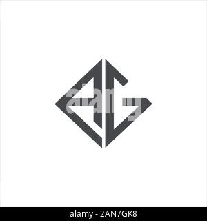 initial letter gaor ag logo vector design Stock Vector