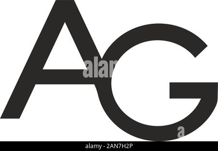initial letter gaor ag logo vector design Stock Vector