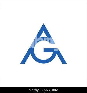 initial letter gaor ag logo vector design Stock Vector