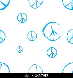 Peace elements seamless pattern background. Clothing, editable. Stock Vector