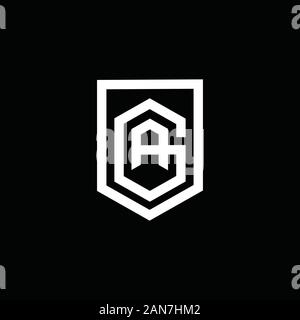 initial letter gaor ag logo vector design Stock Vector