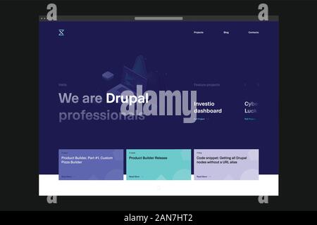 Unique site start screen illustration vector Stock Vector