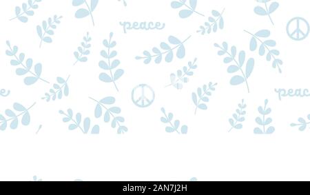 Peace elements seamless pattern background. Clothing, editable. Stock Vector
