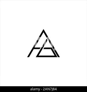 initial letter gaor ag logo vector design Stock Vector