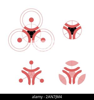Unique logo which can help your business to grown up Stock Vector