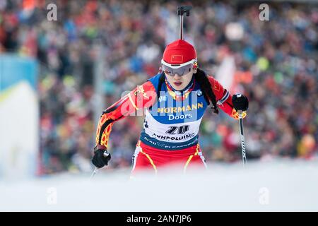 Tang Jialin , Women 7,5 Km Sprint During The Bmw Ibu World Cup Annecy 