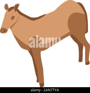 Derby horse icon, isometric style Stock Vector