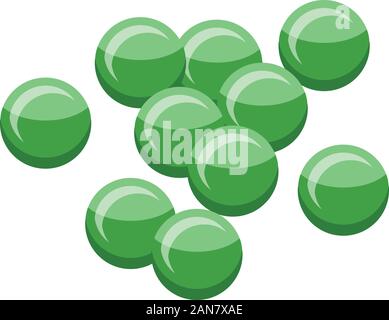 Fish food balls icon, isometric style Stock Vector