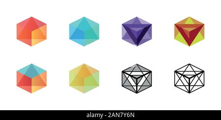Unique logo which can help your business to grown up Stock Vector
