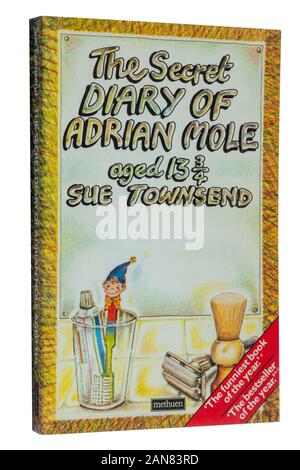 The Secret Diary of Adrian Mole aged 13 and three quarters, a novel by Sue Townsend. Paperback book Stock Photo