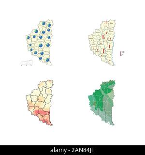 Unique map which can help your business to grown up Stock Vector