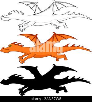 Cartoon Dragons Stock Vector