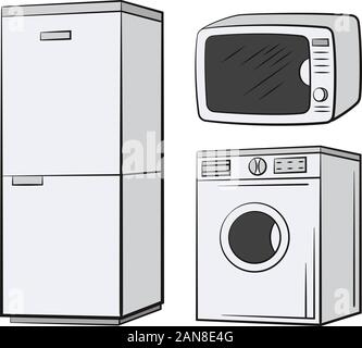 Set of Technical Equipment Stock Vector