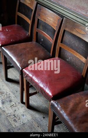 Vintage chairs in a Georgian house, Dublin, Ireland. Stock Photo