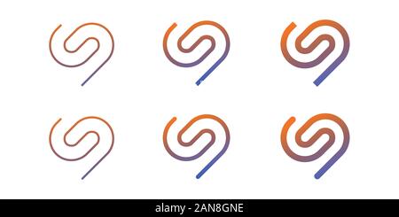Unique logo which can help your business to grown up Stock Vector