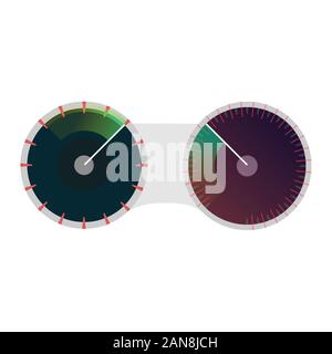 Unique speedometer illustrtion which can help your business to grown up Stock Vector