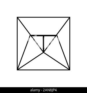 Unique square logo, illustration, vector Stock Vector