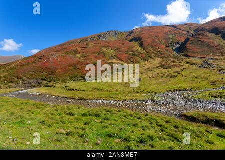 The upper course of the Mur (Mura) River in Austrian Alps Stock Photo