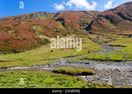 The upper course of the Mur (Mura) River in Austrian Alps Stock Photo