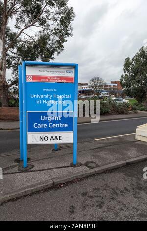 Entrance to the University Hospital of Hartlepool,England,UK Stock Photo