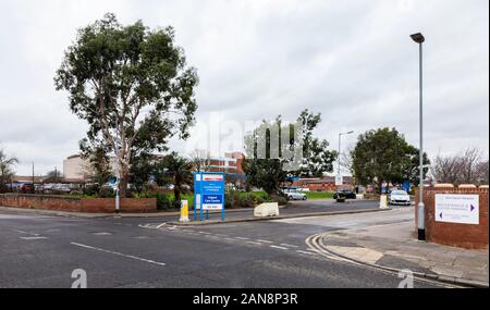 Entrance to the University Hospital of Hartlepool,England,UK Stock Photo