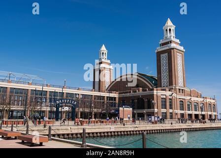 Buildings at Navy Pier in Chicago, IL, USA Stock Photo