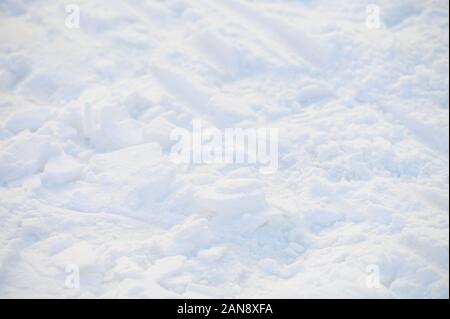 Background of sparkling fresh white snow texture Stock Photo