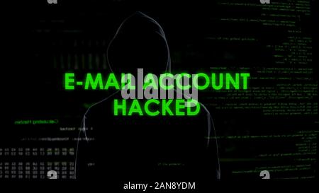 Incognito spy hacking email accounts, cyberattack on privacy, sending spam Stock Photo