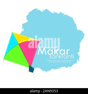 illustration of Happy Makar Sankranti festival Stock Vector
