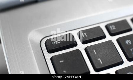 Esc button for generate escape character, stop sign on pc and laptop keyboard Stock Photo