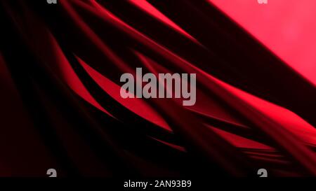 Light and soft dark-red fabric, material for fashionable silky dress, background Stock Photo