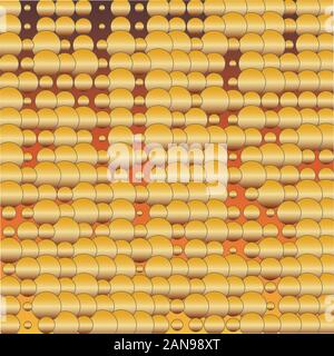 Bronze circles on brown background Stock Vector