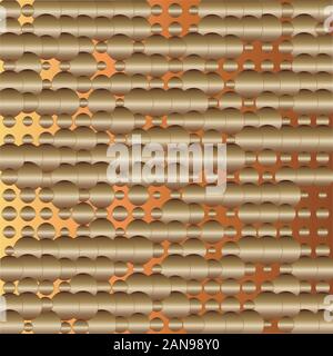 Bronze circles on brown background Stock Vector