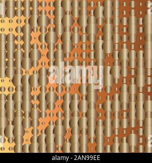 Bronze circles on brown background Stock Vector