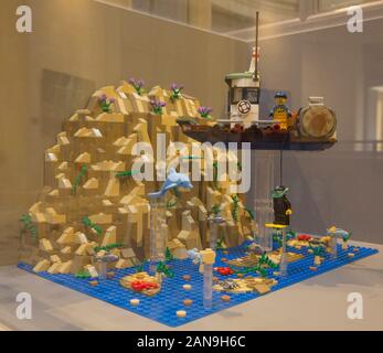 LEGO BRIKS IN MOVIES  EXHIBITION  IN VERSAILLES, FRANCE Stock Photo