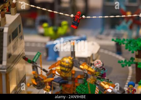 LEGO BRIKS IN MOVIES  EXHIBITION  IN VERSAILLES, FRANCE Stock Photo