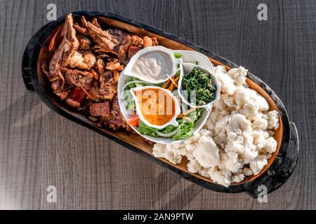 Delicious food from Eswatini called umgcwembe, Africa Stock Photo