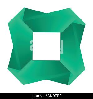 Unique square logo, illustration, vector Stock Vector