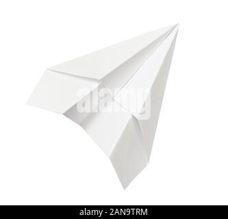 Paper plane isolated on white Stock Photo