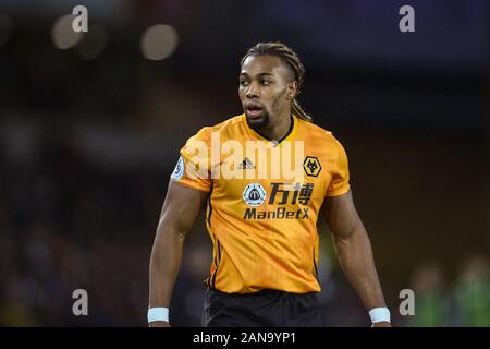 11th January 2020, Molineux, Wolverhampton, England; Premier League, Wolverhampton Wanderers v Newcastle United : Adama Traore (37) of Wolverhampton Wanderers during the game. Credit: Richard Long/News Images Stock Photo