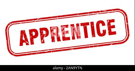 apprentice stamp. apprentice square grunge red sign Stock Vector