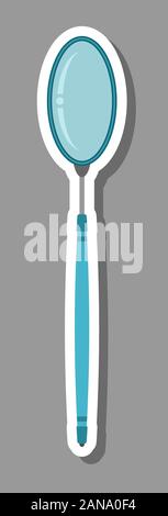 Magnifying glass icon that symbolizes research and discovery. All the objects, shadows and background are in different layers. Stock Vector