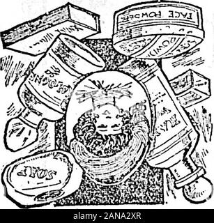 Daily Colonist (1901-03-31) . Will do Its work with ease and satisfac-tion, and Is equal to any In the market.W herover used a smooth, even, and beauti-ful carpet of greett Is produced. , 6ls And General Hardware Of every description. Poultry netting, bone-mills, spray pumps, paints and oils, at as *reasonable prices as can be had anywhere,at Shores Hardware Store Corner Johnson and Gorernment streets,Victoria. B. G» VICTOBIA DAIlir COLONIST. SUNDA^MARCH 31, 1901.. Spring Toilet Things. ?^?perrlimelP^ Beth Tablots VlbleCBath Ammonia.iSay Rum, Witch Hazel ppUcnte lasting perfumes. Iliiir toulo Stock Photo