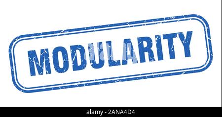 modularity stamp. modularity square grunge blue sign Stock Vector