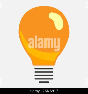 Icon in a simple style isolated light bulb.  Stock Vector