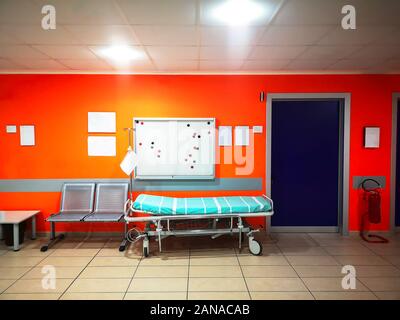 modern hospital ward stretcher colorful Stock Photo