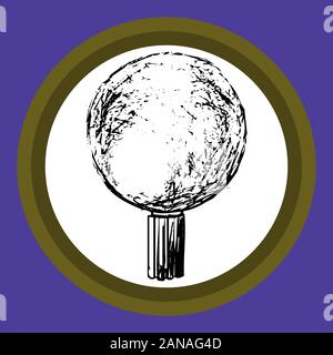 A light bulb drawn by hand on a white background. Stock Vector