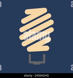 Icon in a simple style isolated light bulb.  Stock Vector