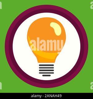 Icon in a simple style isolated light bulb.  Stock Vector